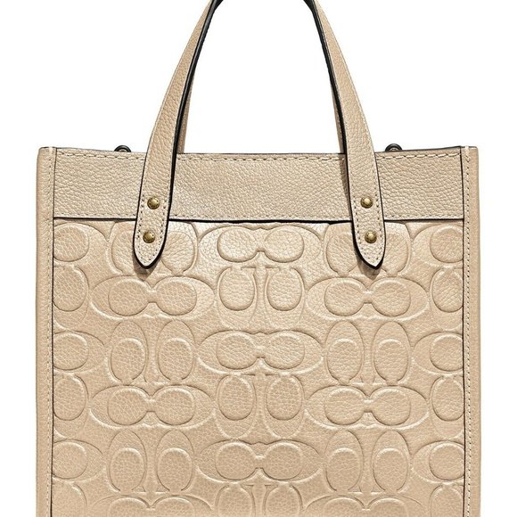 - COACH AUTHENTIC Field Tote 22 Ivory C4829 in Signature Leather - Picture 3 of 4